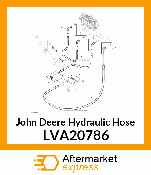 HYDRAULIC HOSE, PISTON SIDE SWING LVA20786