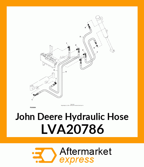 HYDRAULIC HOSE, PISTON SIDE SWING LVA20786