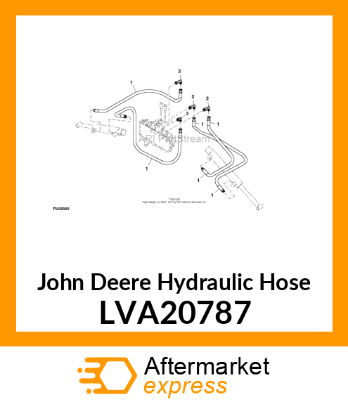 HYDRAULIC HOSE, STABILIZER LVA20787