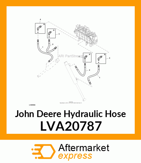 HYDRAULIC HOSE, STABILIZER LVA20787