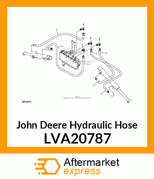 HYDRAULIC HOSE, STABILIZER LVA20787