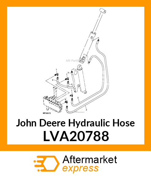 Spare part LVA20788 + HYDRAULIC HOSE, BOOM