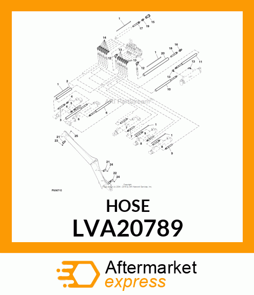 HYDRAULIC HOSE, DIPPER LVA20789