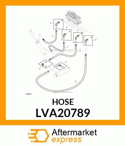 HYDRAULIC HOSE, DIPPER LVA20789