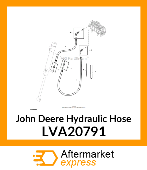 HYDRAULIC HOSE, BUCKET ROD LVA20791