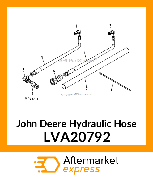 HYDRAULIC HOSE, RETURN LVA20792