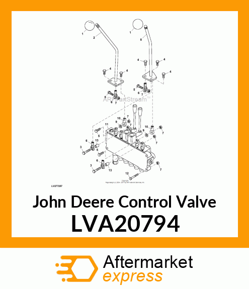 CONTROL VALVE, BACKHOE LVA20794