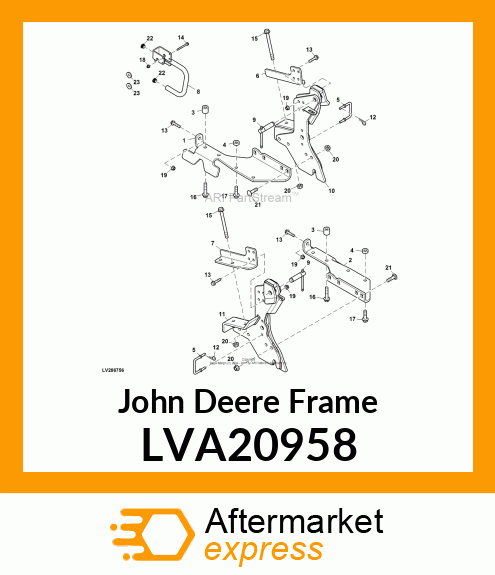 FRAME, BACKHOE MOUNT (LH) LVA20958