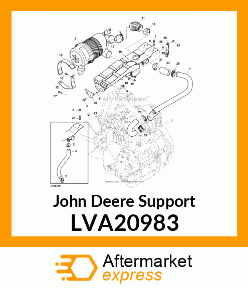 SUPPORT, CENTER INTAKE LVA20983