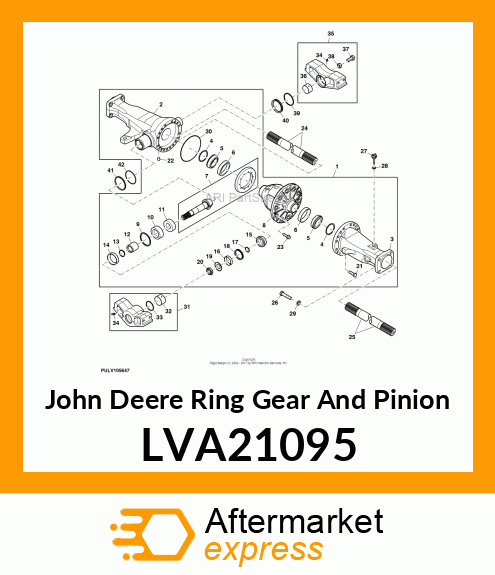 Spare part LVA21095 + GEAR, W/PINION ASSEMBLY