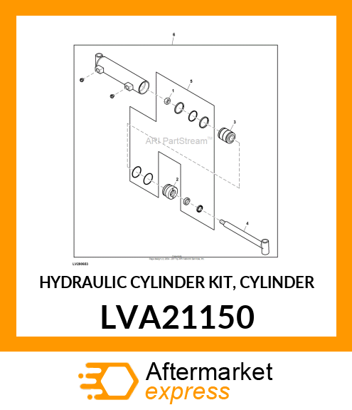 HYDRAULIC CYLINDER KIT, CYLINDER LVA21150