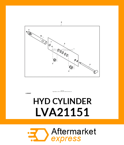 HYDRAULIC CYLINDER KIT, CYLINDER LVA21151