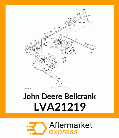 BELLCRANK, CAB BRAKE ASSY W/BUSHING LVA21219