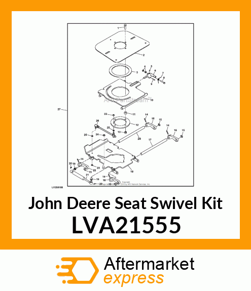 SEAT SWIVEL KIT, SEAT, SWIVEL LVA21555