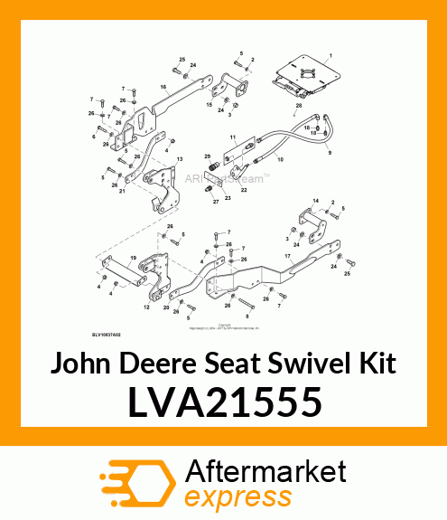 SEAT SWIVEL KIT, SEAT, SWIVEL LVA21555