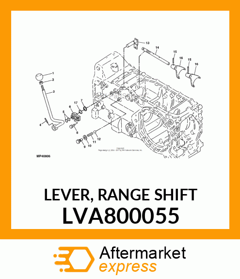 SHAFT, LEVER, RANGE SHIFT LVA800055