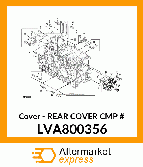 Cover - REAR COVER CMP # LVA800356