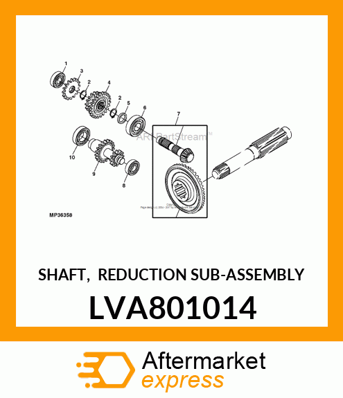 SHAFT, REDUCTION SUB LVA801014