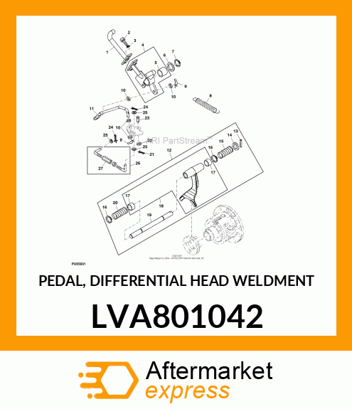 PEDAL, DIFFERENTIAL HEAD WELDMENT LVA801042