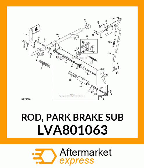 ROD, PARK BRAKE SUB LVA801063