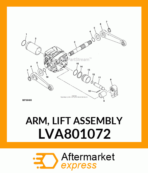 ARM, LIFT ASSEMBLY LVA801072