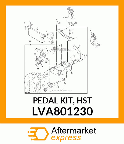 PEDAL KIT, HST LVA801230