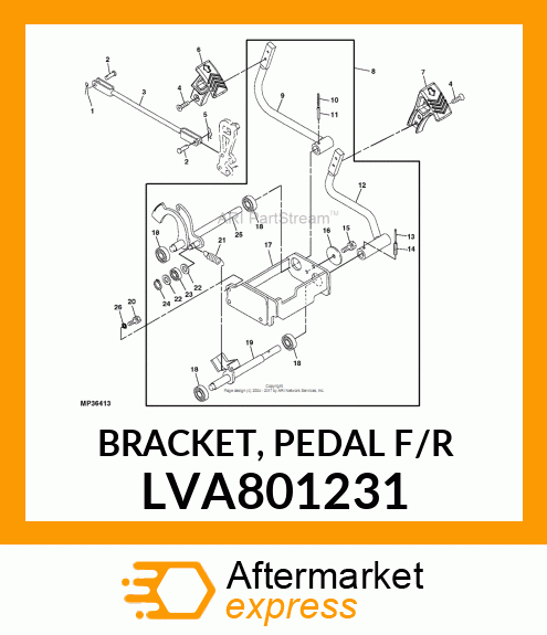 BRACKET, PEDAL F/R LVA801231