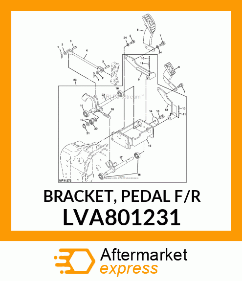 BRACKET, PEDAL F/R LVA801231