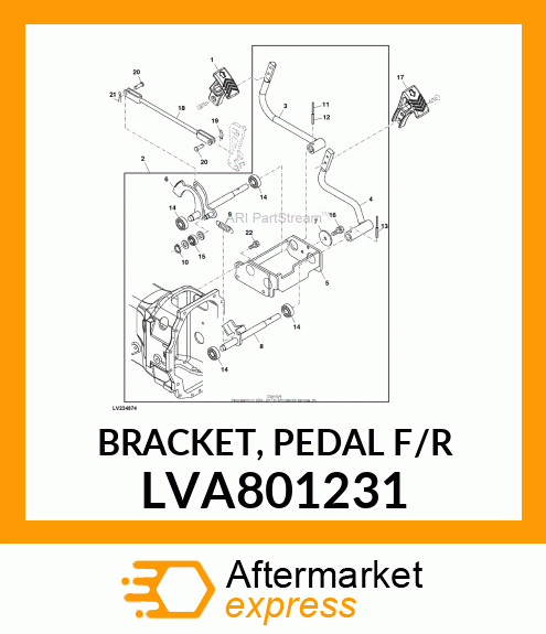 BRACKET, PEDAL F/R LVA801231