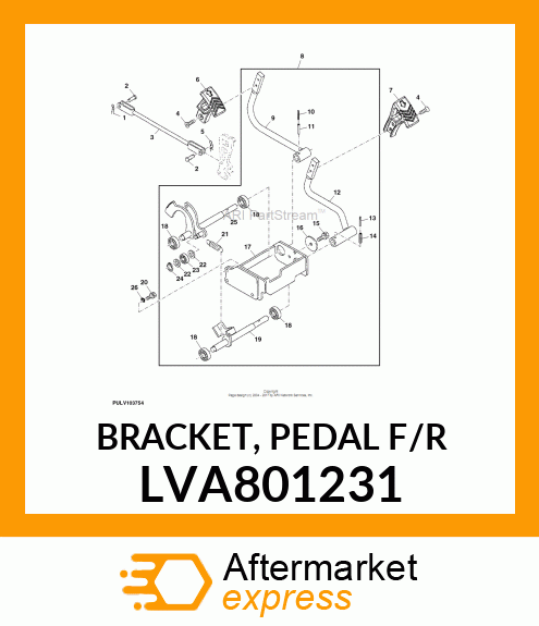 BRACKET, PEDAL F/R LVA801231