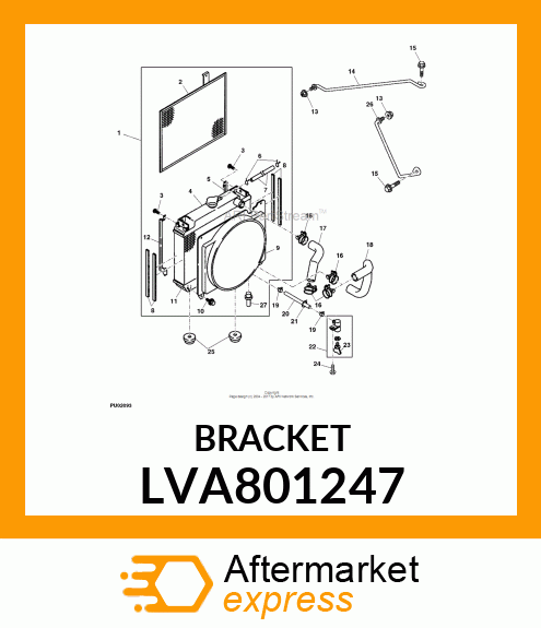 BRACKET, DRAIN LVA801247