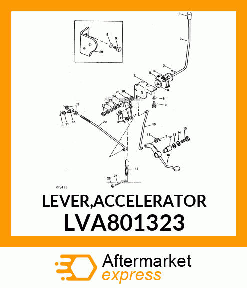 LEVER,ACCELERATOR LVA801323