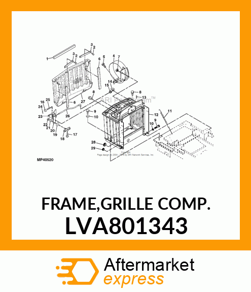 FRAME,GRILLE COMP. LVA801343