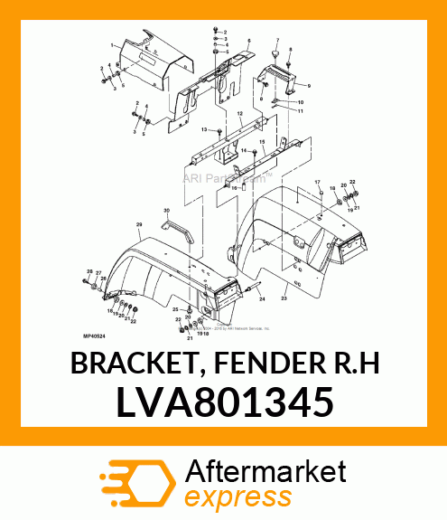 BRACKET, FENDER R.H LVA801345