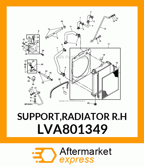 SUPPORT,RADIATOR R.H LVA801349