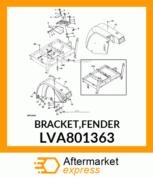 BRACKET,FENDER LVA801363