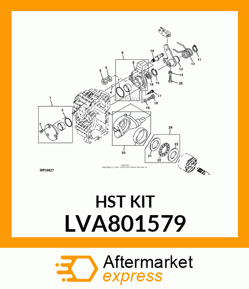 TRANSMISSION KIT, HST KIT LVA801579