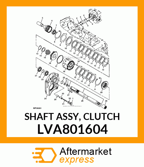 SHAFT ASSY, CLUTCH LVA801604