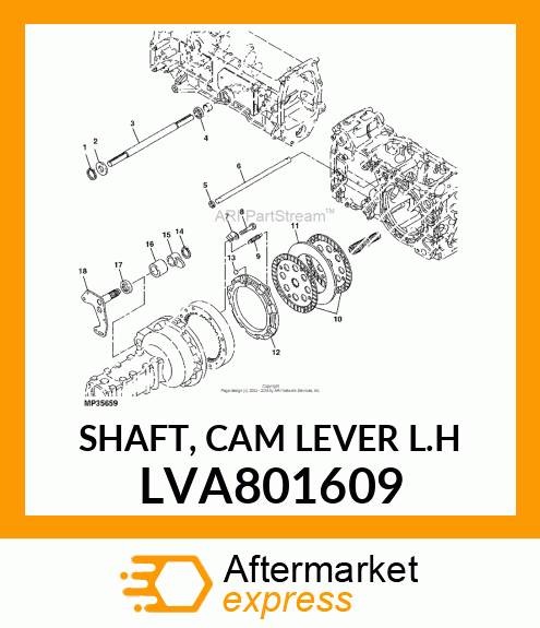 SHAFT, CAM LEVER L.H LVA801609