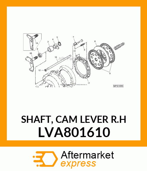 SHAFT, CAM LEVER R.H LVA801610