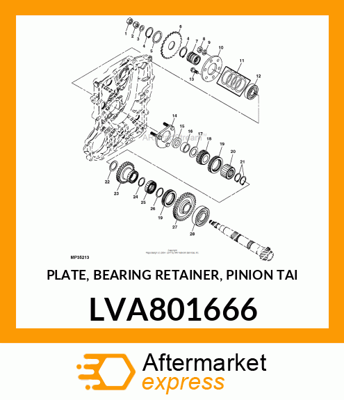 PLATE, BEARING RETAINER, PINION TAI LVA801666