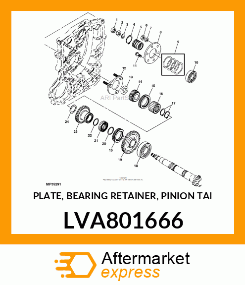 PLATE, BEARING RETAINER, PINION TAI LVA801666