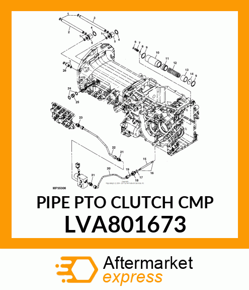 PIPE PTO CLUTCH CMP LVA801673