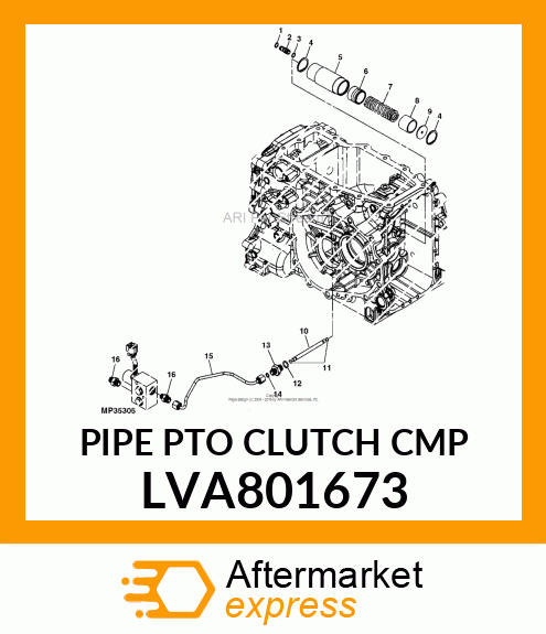 PIPE PTO CLUTCH CMP LVA801673