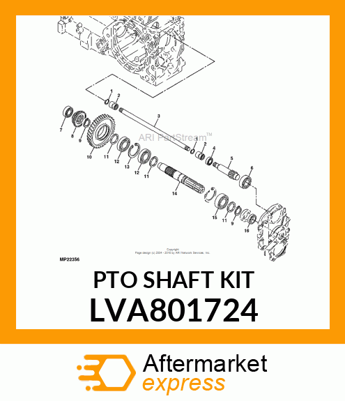 SHAFT KIT, PTO SHAFT KIT LVA801724