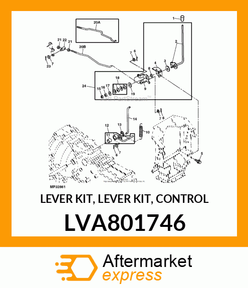 LEVER KIT, LEVER KIT, CONTROL LVA801746