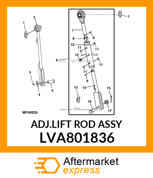 ADJ.LIFT ROD ASSY LVA801836