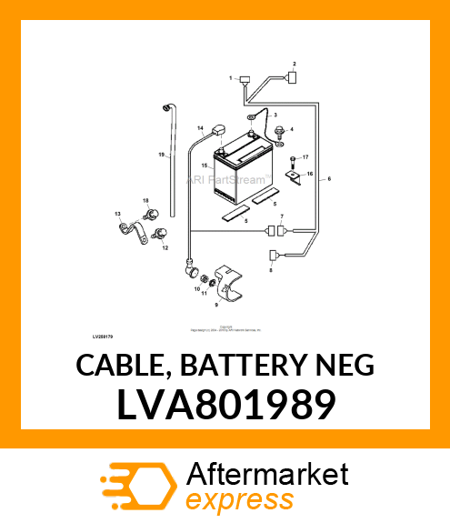 CABLE, BATTERY NEG LVA801989