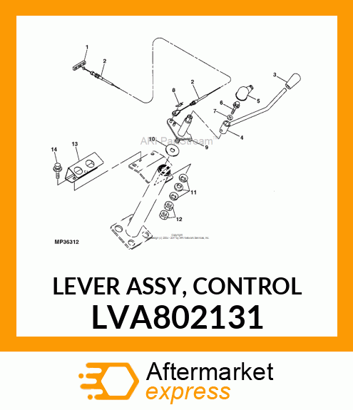 LEVER ASSY, CONTROL LVA802131