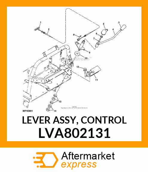 LEVER ASSY, CONTROL LVA802131